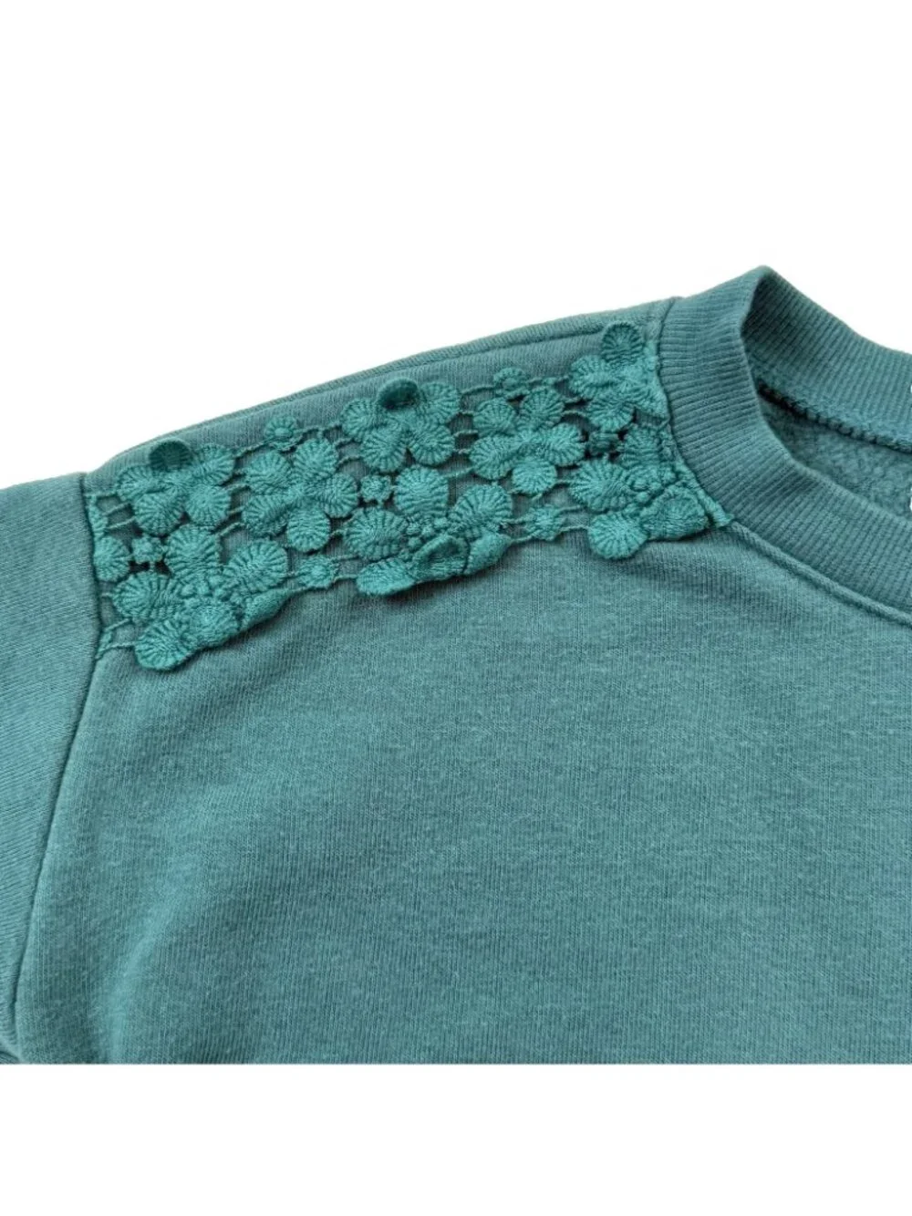 OshKosh B'gosh Long Sleeved Sweatshirt Top Girls size 8/8A Teal Green